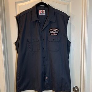Dickies Men's Gray Sleeveless  Motorcycle Shirt. XXL